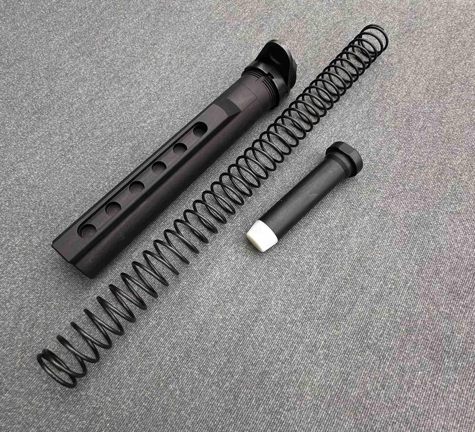 Приклад Compact M16/M4/AR15 DLG +Комплект буфера (розбірний приклад ) з регульованою підставкою для щоки Чорний - Зображення 10