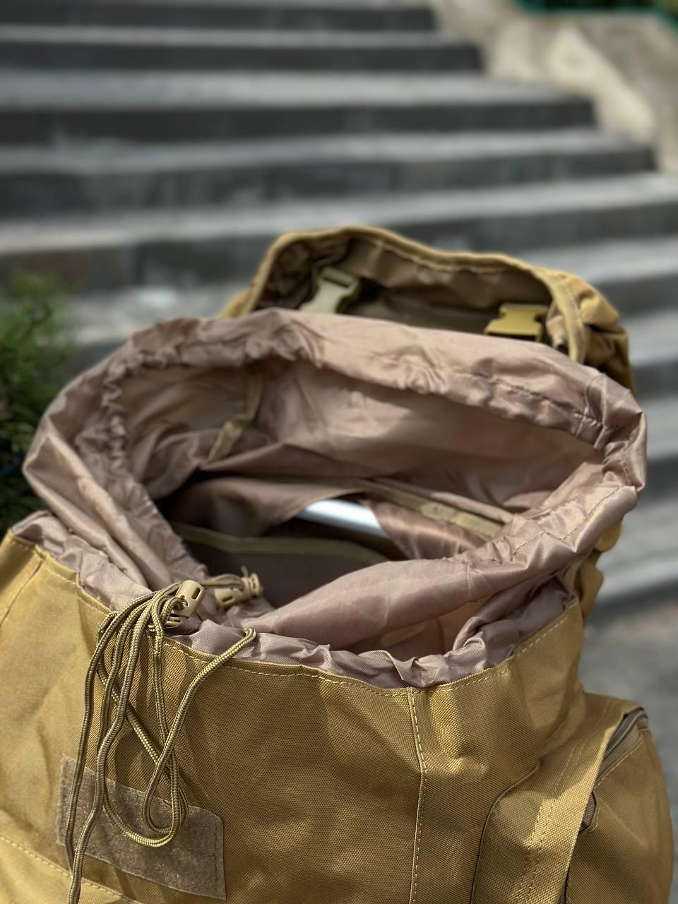 Рюкзак Койот тактичний Каркасний 80л Coyote Алюмінієва рама - Зображення 5