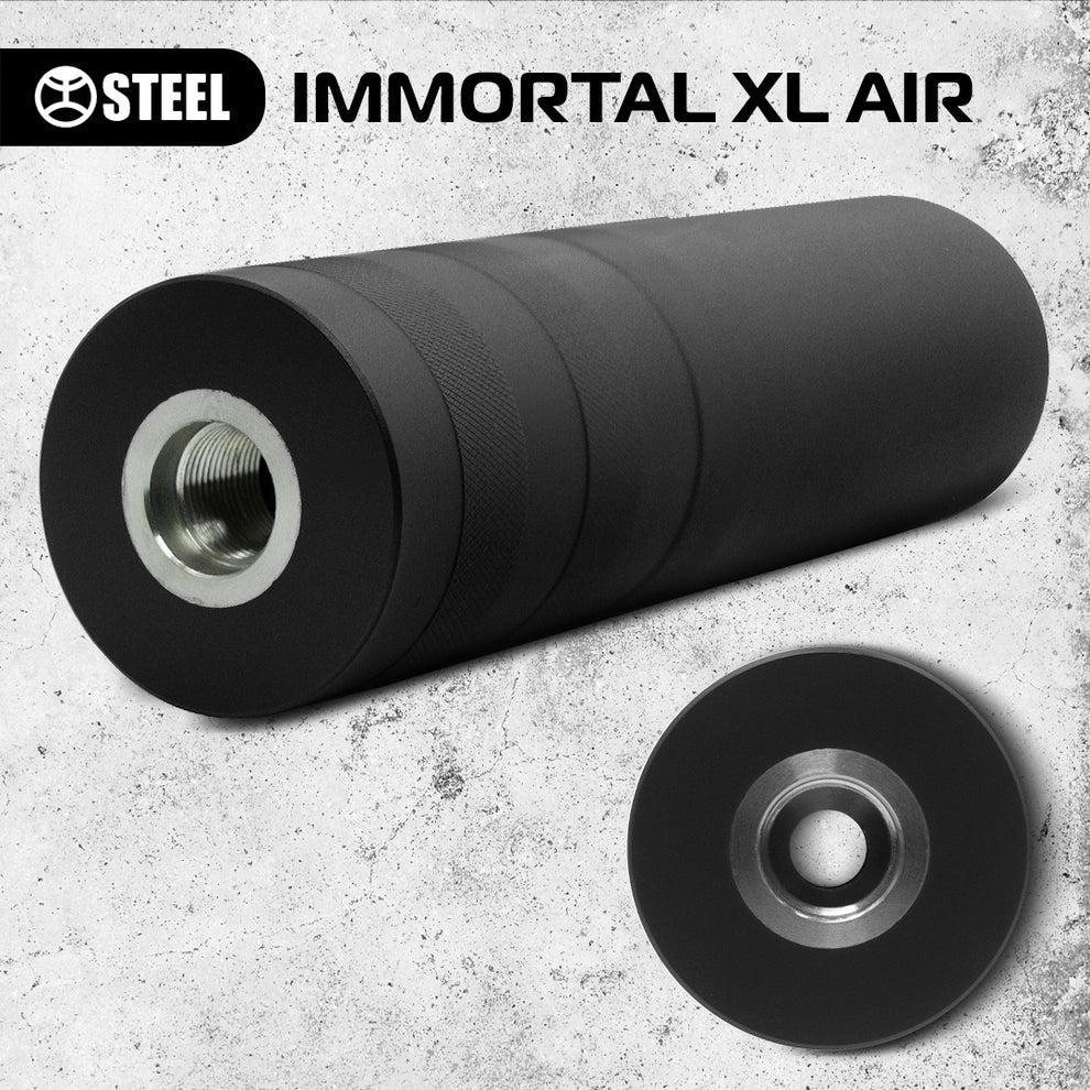 Глушник З італійською нержавіючою сталі IMMORTAL XL AIR антиполум'я та розвантаження порохових газів Калібр 6.5 Різьба 5/8×24 або 18×1 Чорний - Зображення 3