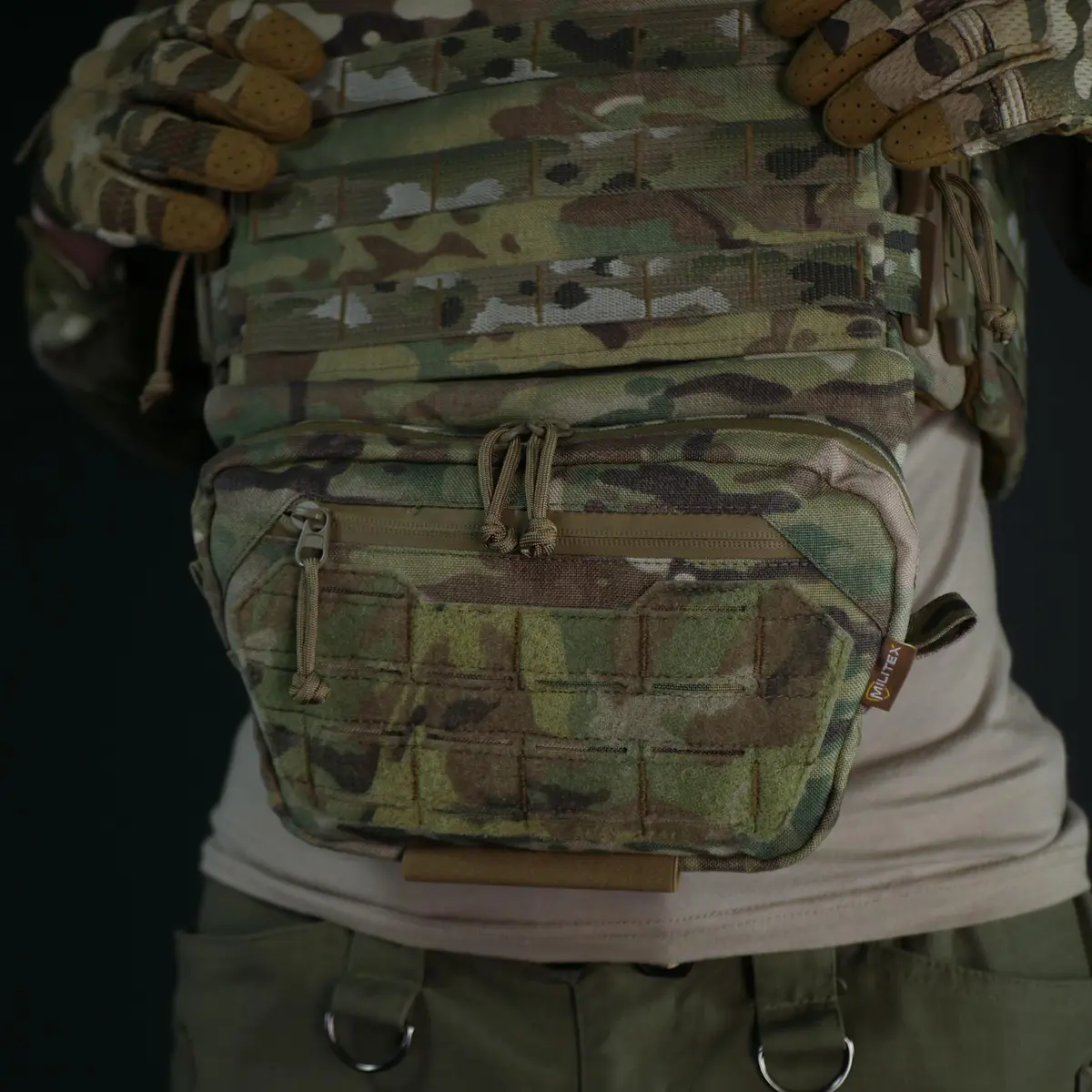 Cумка для захисту паху з балістичним пакетом 2 клас захисту Militex Cordura original USA Multicam M - Зображення 7