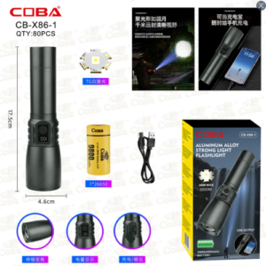 Фонарик ручной Bailong BL CB X86, аккумуляторный, LED