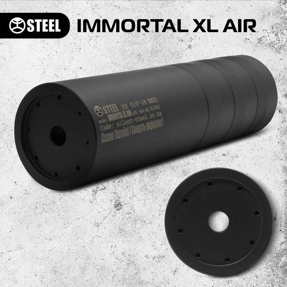 З італійською нержавіючою сталі IMMORTAL XL AIR 7.62 Різьба (14×1L ) антиполум'я та розвантаження порохових газів Чорний - Зображення 4
