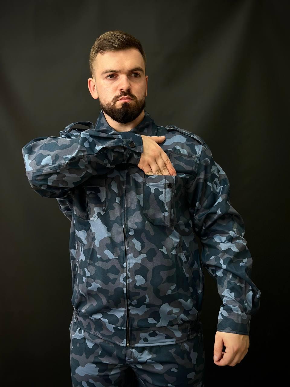 Камуфляжний костюм для охоронців Синій - Зображення 13