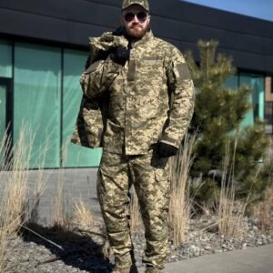 Комплект 3 в 1 Тактичний статутний костюм+ Убакс CoolPass  ЗСУ Піксель мм14 Military + Полегшена парка Піксель