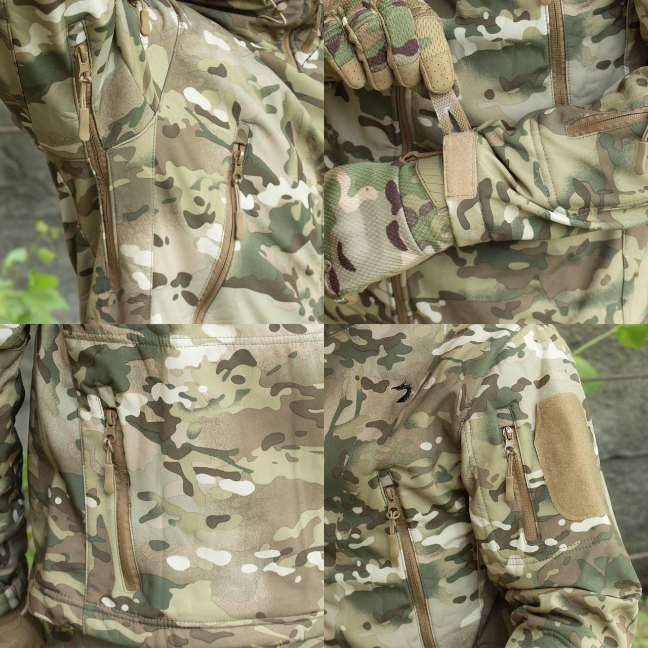 Комплект форми Soft Shell Caiman мультикам куртка + штани G2 та убакс G4 - Зображення 6