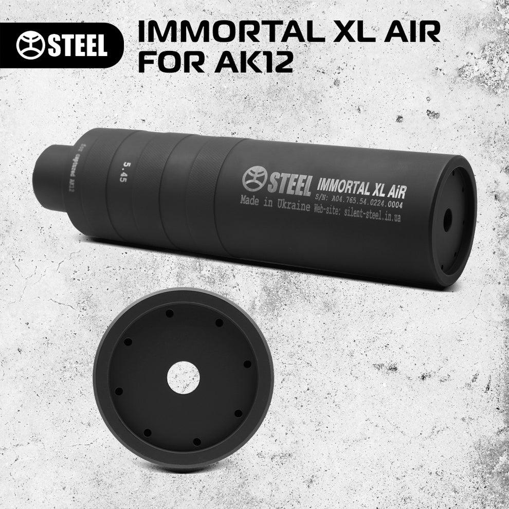 З італійською нержавіючою сталі IMMORTAL XL AIR for для AK-12 (байонет) антиполум'я та розвантаження порохових газів Чорний - Зображення 3