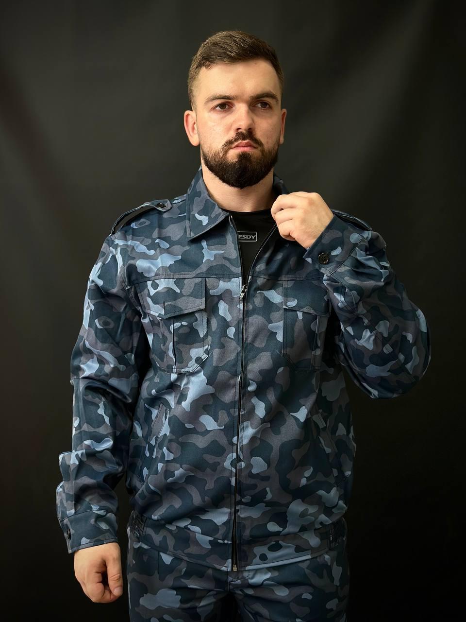 Камуфляжний костюм для охоронців Синій - Зображення 15