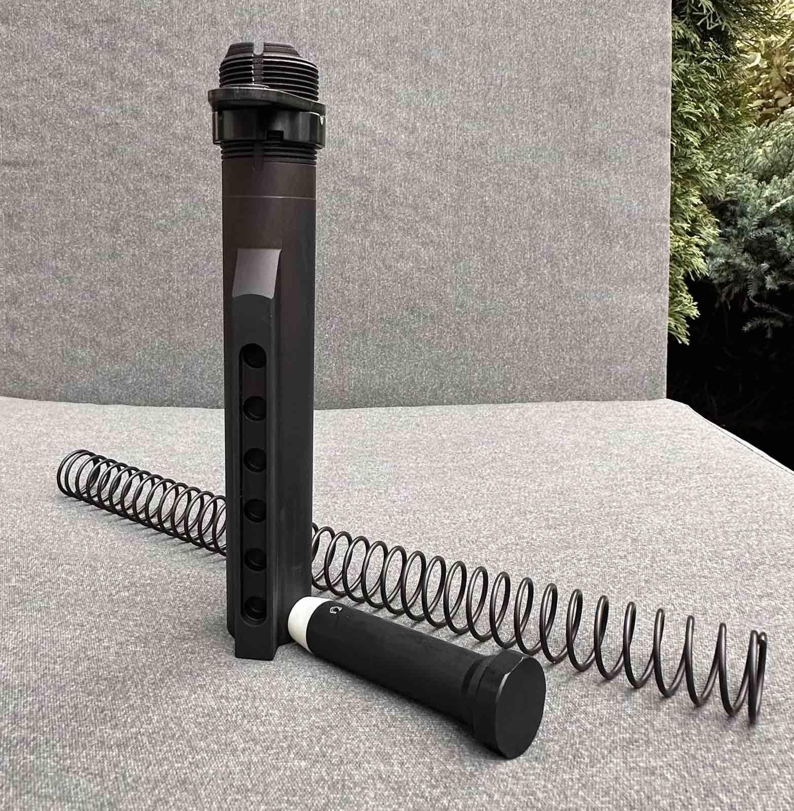 Приклад Compact M16/M4/AR15 DLG +Комплект буфера (розбірний приклад ) з регульованою підставкою для щоки Чорний - Зображення 11