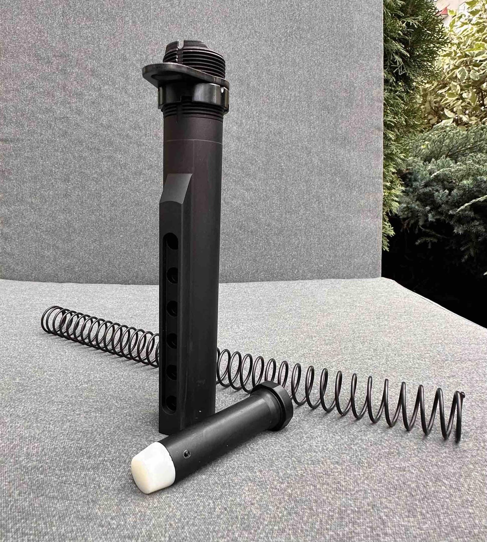 Приклад Compact M16/M4/AR15 DLG +Комплект буфера (розбірний приклад ) з регульованою підставкою для щоки Чорний - Зображення 9