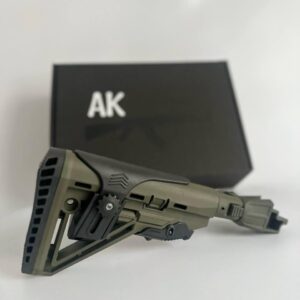 Складний телескопічний приклад з амортизатором для  АК-47, АК-74 ,АКМ ,Олива
