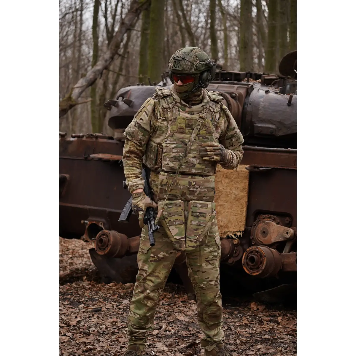 Захист паху (напашник) потрійний з балістичним пакетом 1 клас захисту Militex cordura USA Multicam - Зображення 7