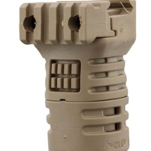 Текстурована коротка вертикальна рукоятка DLG Tactical з бічною планкою Picatinny з відсіком для зберігання Койот
