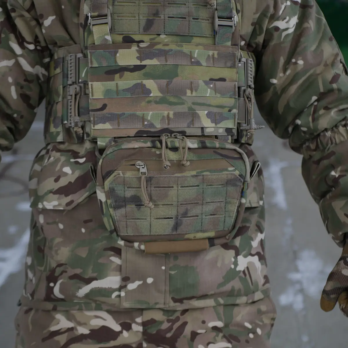 Сумка-напашник M Kiborg з балістичним пакетом 1 клас захисту Militex GU Сordura Multicam - Зображення 7