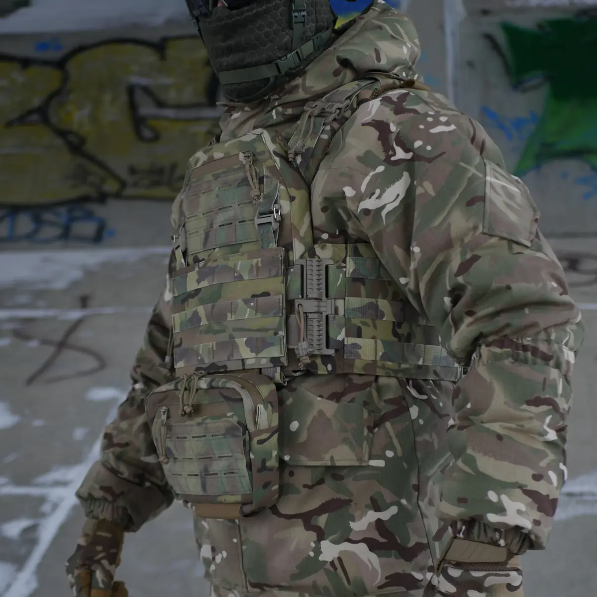 Сумка-напашник M Kiborg з балістичним пакетом 1 клас захисту Militex GU Сordura Multicam - Зображення 9