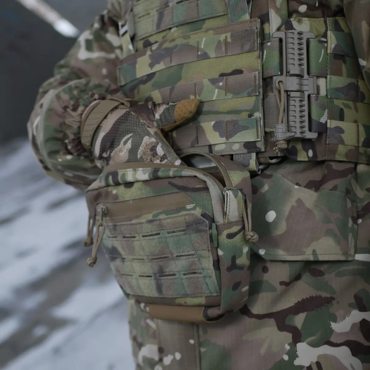 Сумка-напашник M Kiborg з балістичним пакетом 1 клас захисту Militex GU Сordura Multicam - Зображення 10