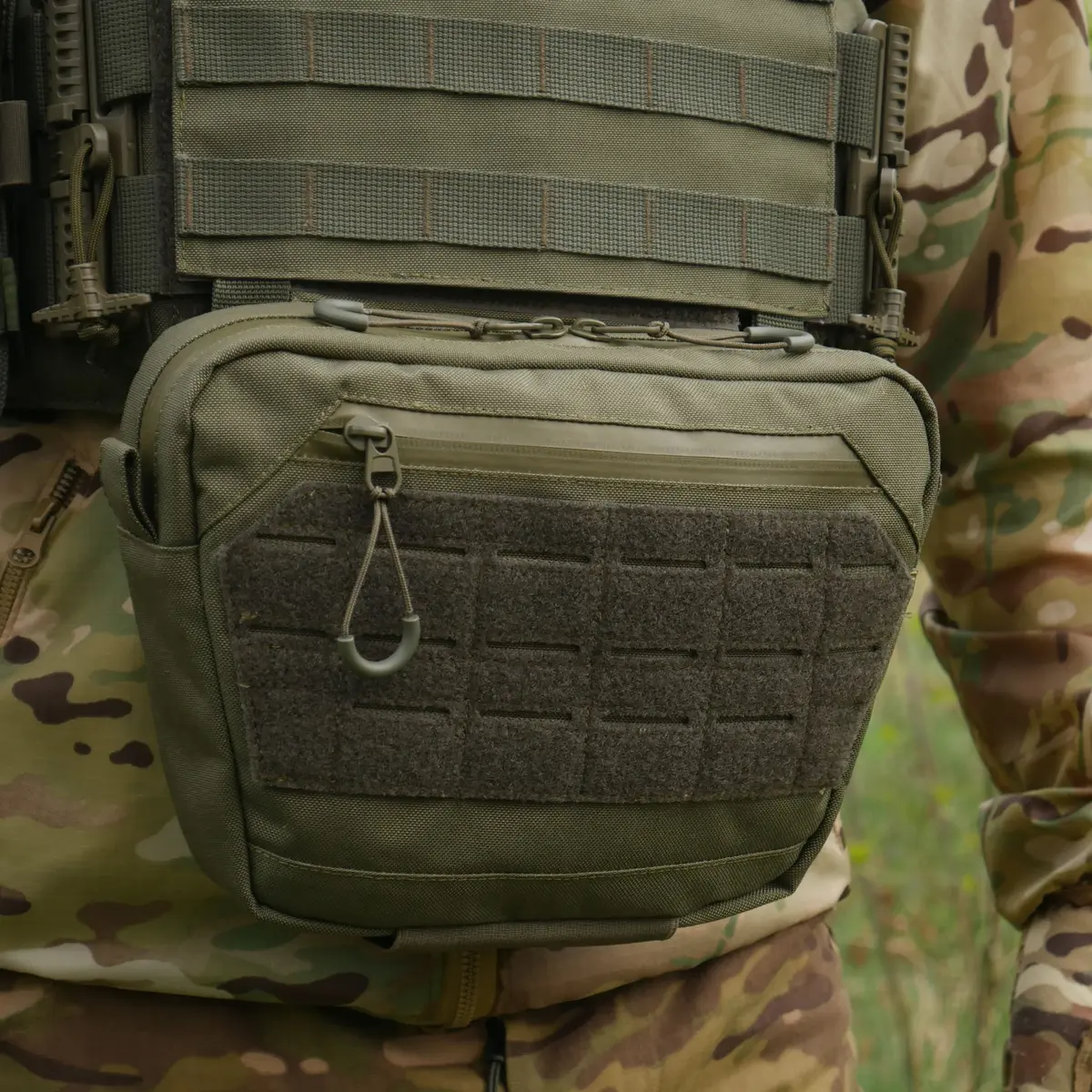Сумка-напашник XL Kiborg з балістичним пакетом 1 клас захисту Militex GU Сordura Khaki - Зображення 8