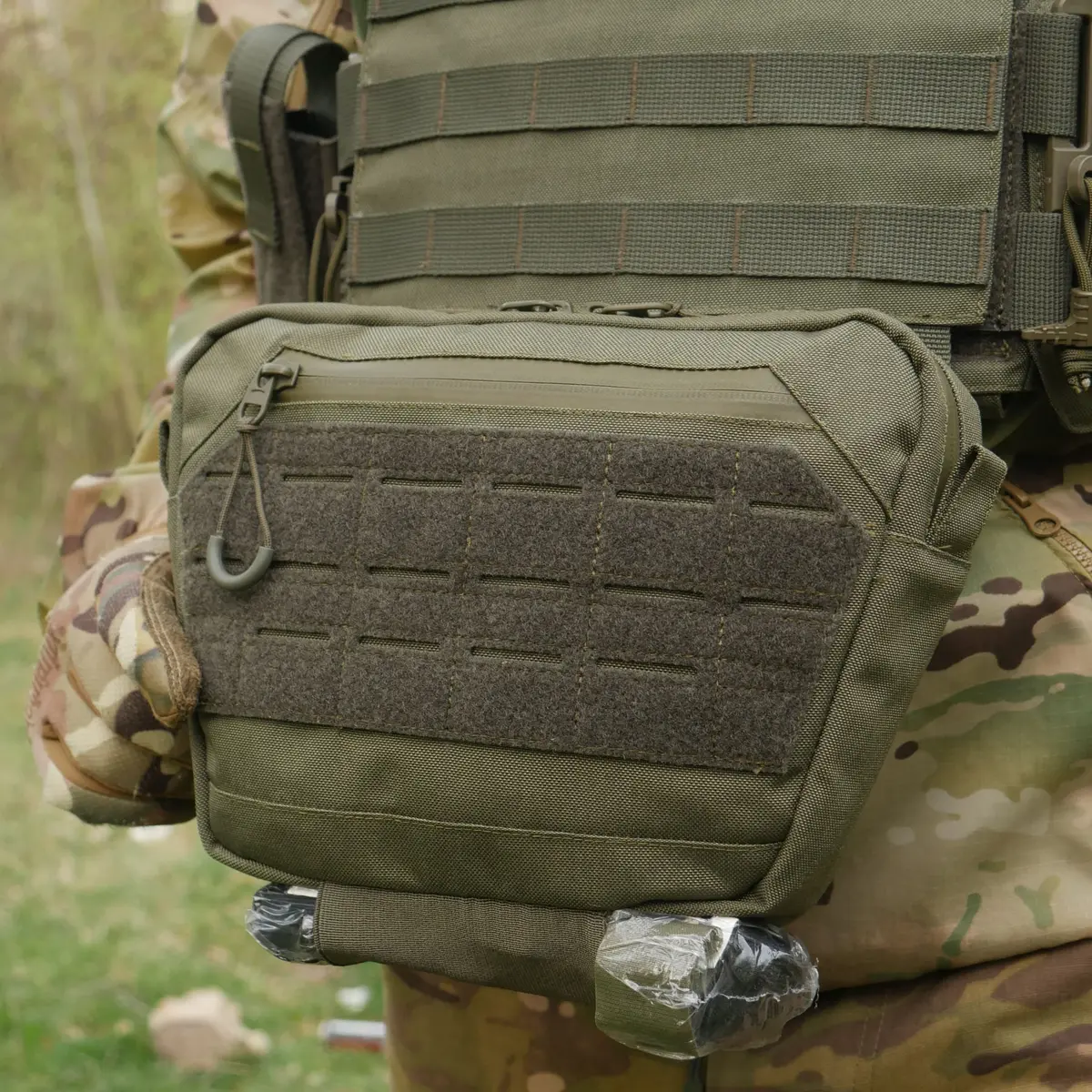 Сумка-напашник XL Kiborg з балістичним пакетом 1 клас захисту Militex GU Сordura Khaki - Зображення 10