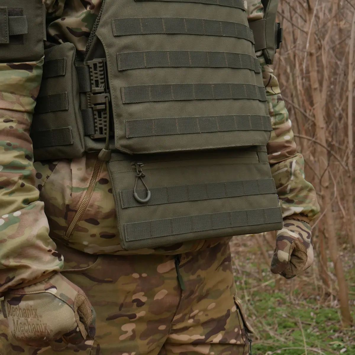 Захист живота (кишківник) Kiborg з балістичним пакетом 1 клас захисту Militex Khaki - Зображення 8