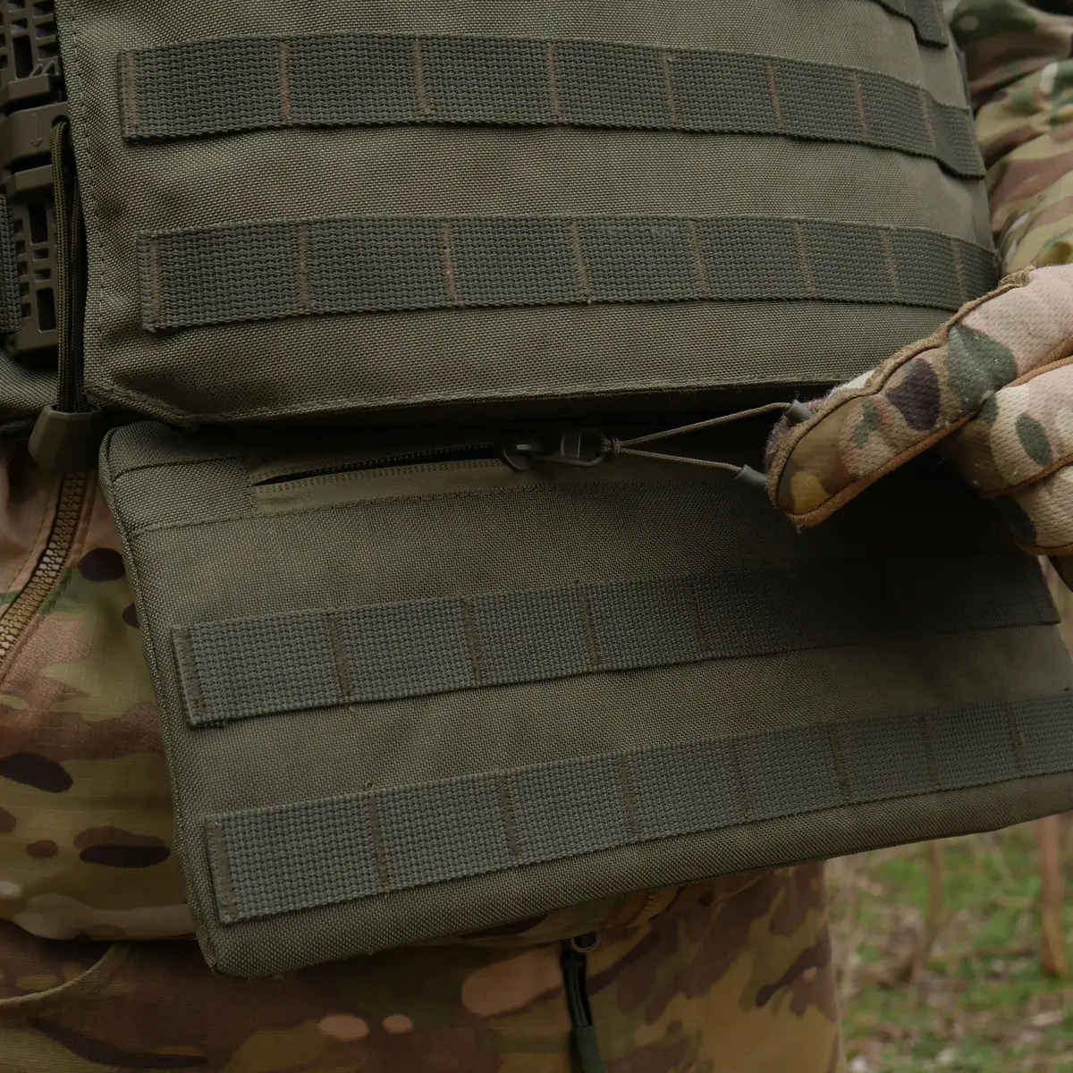 Захист живота (кишківник) Kiborg з балістичним пакетом 1 клас захисту Militex Khaki - Зображення 9
