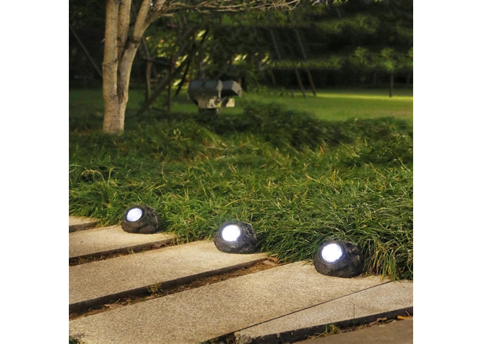 Садовый солнечный светильник Garden Light Stone, светодиодный, декоративный камень - Зображення 4