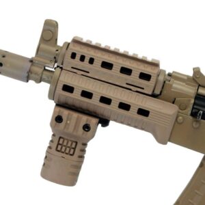 Цівка DLG Tactical АКС-74У (АКСУ) Пікатінні, M-Lok + Ручка переносу  колір Койот / Чорний / Олива