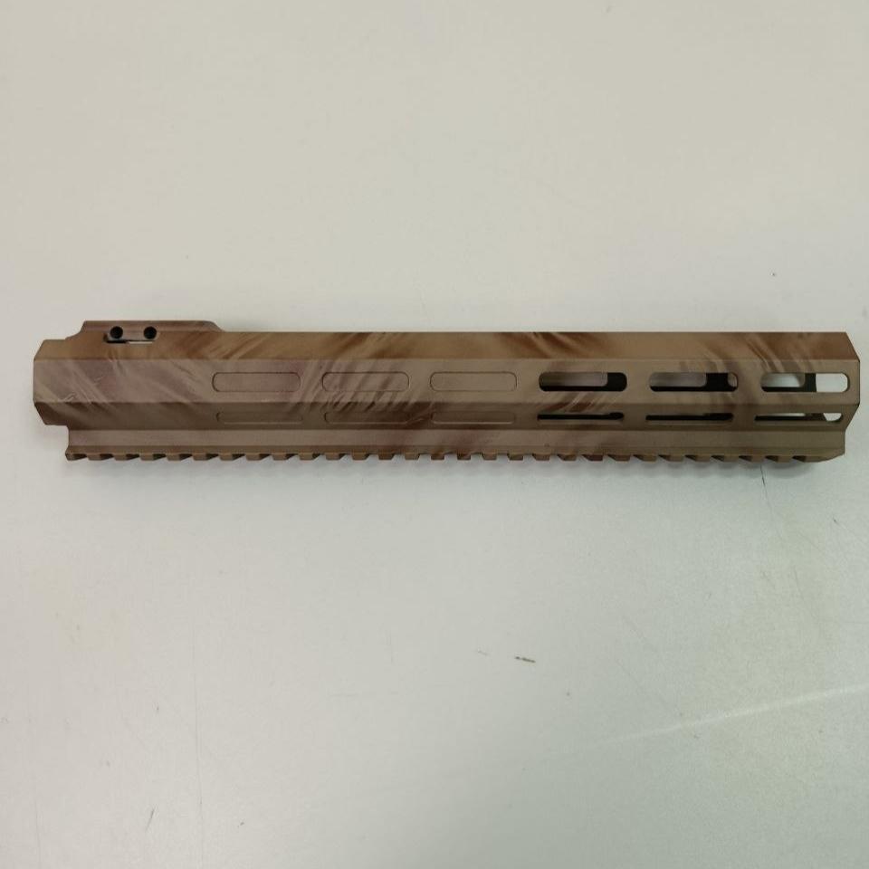 Цівка для AR15 довжина 30 см кріплення M-Lok та верхньою планкою Пікатінні, Камуфляжний Койот - Зображення 5
