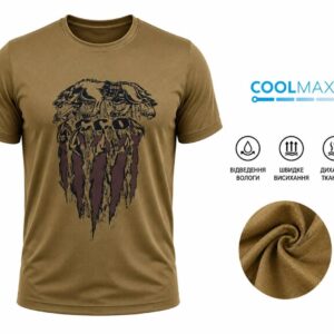 Тактична військова літня вологовідвідна футболка Койот CoolMax ССО