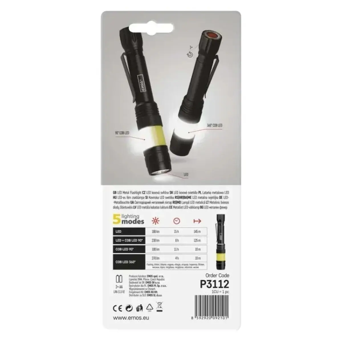 Ліхтар Emos LED P3112 360° 270 Lm 2× AA метал - Зображення 7