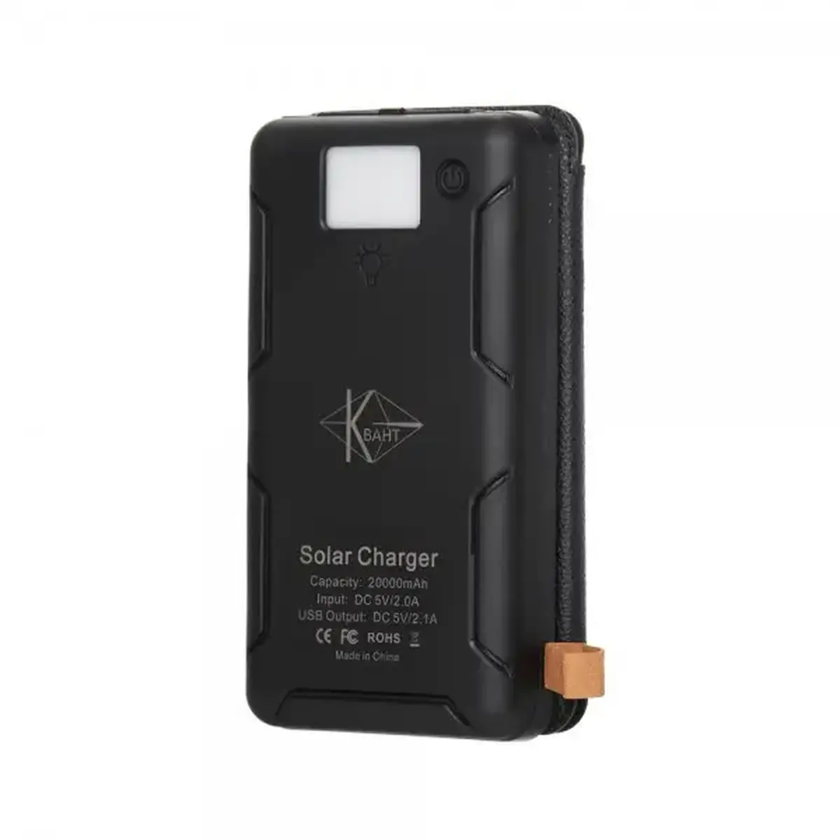Універсальна мобільна батарея Power Bank Viakihg 10000 mAh Solar (реальна ємність 8000mAh) Чорний - Зображення 3