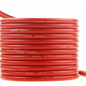 Провід силіконовий QJ 8 AWG (червоний), 1 метр
