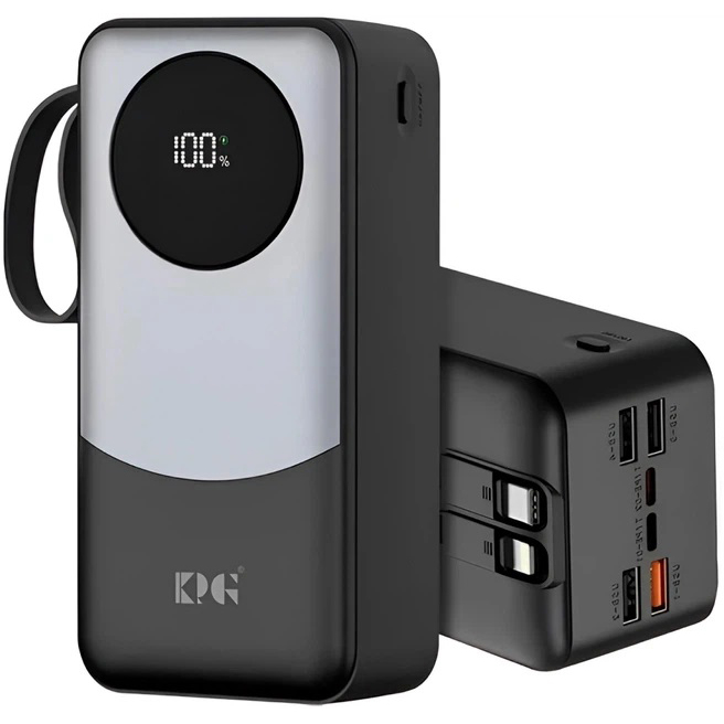 Універсальна мобільна батарея Power Bank King Power KPG-402X, 40000 mAh з швидкою зарядкою і кабелями