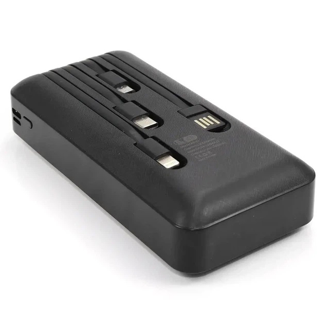 Power Bank King Power KP-27 20000 mAh 4 вбудованих кабеля - Зображення 3