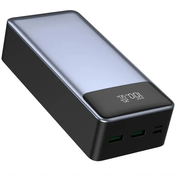 Павербанк KP KPG-307 22.5W 30000 mAh з вбудованими кабелями Type-C та Lightning швидка зарядка - Зображення 3