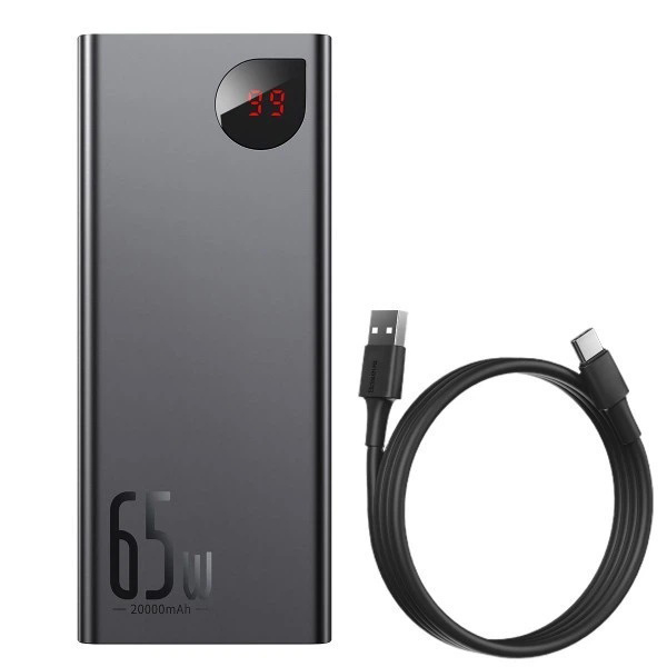 Павербанк 20000 mAh 65W для ноутбука зі швидкою зарядкою Power Bank Baseus Портативний зарядний пристрій