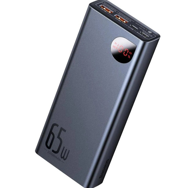 Павербанк 20000 mAh 65W для ноутбука зі швидкою зарядкою Power Bank Baseus Портативний зарядний пристрій - Зображення 7